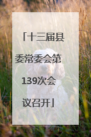 十三届县委常委会第139次会议召开