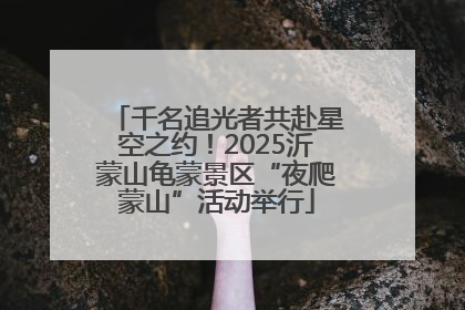 千名追光者共赴星空之约！2025沂蒙山龟蒙景区“夜爬蒙山”活动举行