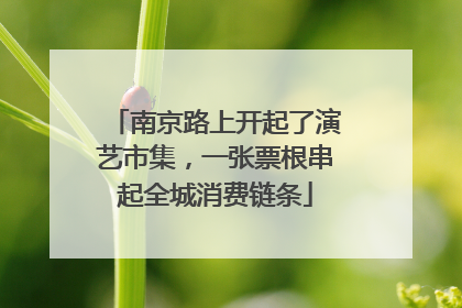 南京路上开起了演艺市集，一张票根串起全城消费链条