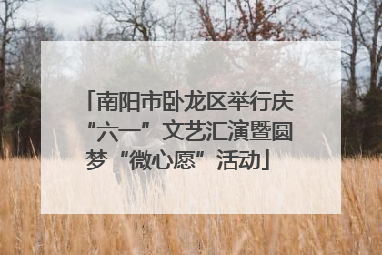 南阳市卧龙区举行庆“六一”文艺汇演暨圆梦“微心愿”活动
