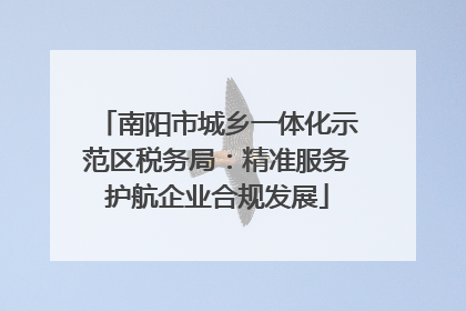 南阳市城乡一体化示范区税务局：精准服务护航企业合规发展