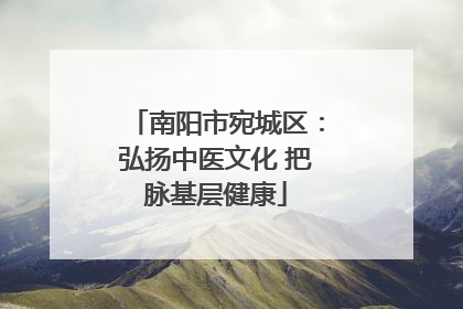 南阳市宛城区：弘扬中医文化 把脉基层健康