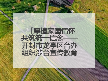 厚植家国情怀 共筑统一信念——开封市龙亭区台办组织涉台宣传教育进校园活动