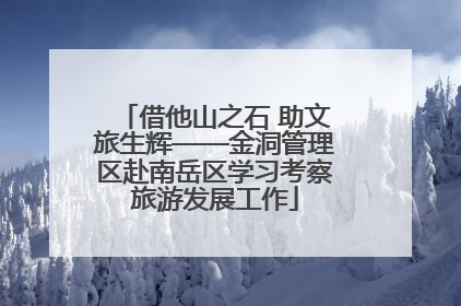 借他山之石 助文旅生辉——金洞管理区赴南岳区学习考察旅游发展工作
