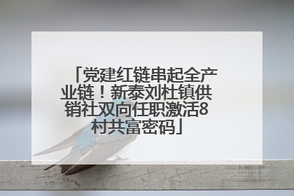 党建红链串起全产业链！新泰刘杜镇供销社双向任职激活8村共富密码