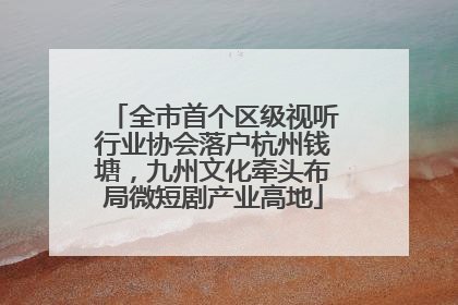 全市首个区级视听行业协会落户杭州钱塘，九州文化牵头布局微短剧产业高地