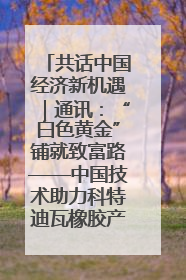 共话中国经济新机遇｜通讯：“白色黄金”铺就致富路——中国技术助力科特迪瓦橡胶产业增产增效