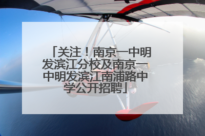 关注！南京一中明发滨江分校及南京一中明发滨江南浦路中学公开招聘