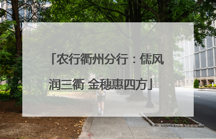 农行衢州分行：儒风润三衢 金穗惠四方