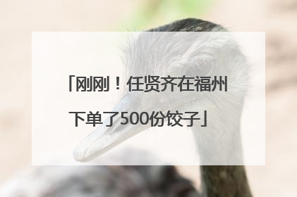 刚刚！任贤齐在福州下单了500份饺子