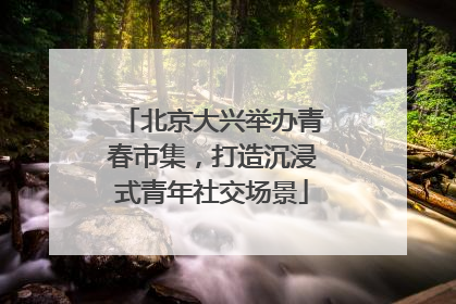 北京大兴举办青春市集，打造沉浸式青年社交场景
