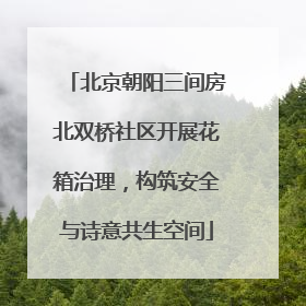 北京朝阳三间房北双桥社区开展花箱治理，构筑安全与诗意共生空间