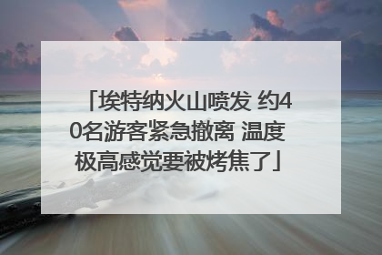 埃特纳火山喷发 约40名游客紧急撤离 温度极高感觉要被烤焦了