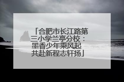 合肥市长江路第三小学兰亭分校：墨香少年乘风起 共赴新程志轩扬