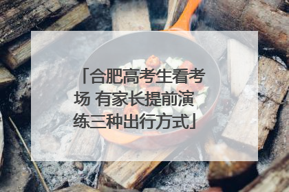 合肥高考生看考场 有家长提前演练三种出行方式