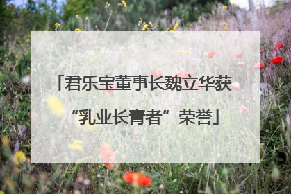 君乐宝董事长魏立华获“乳业长青者”荣誉
