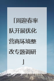 周迎春率队开展优化营商环境整改专题调研