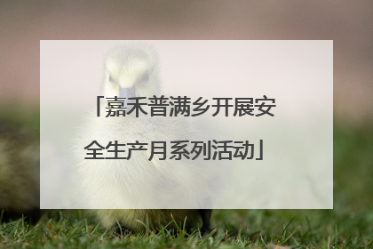 嘉禾普满乡开展安全生产月系列活动
