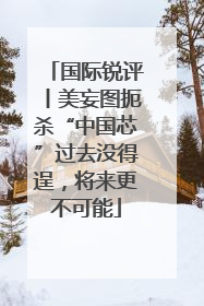 国际锐评丨美妄图扼杀“中国芯”过去没得逞，将来更不可能
