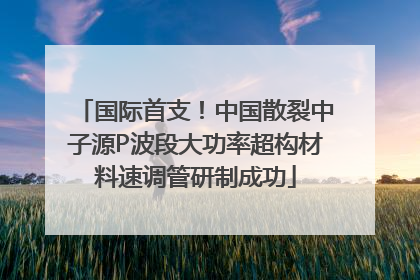 国际首支！中国散裂中子源P波段大功率超构材料速调管研制成功