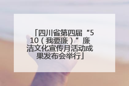 四川省第四届“510（我要廉）”廉洁文化宣传月活动成果发布会举行