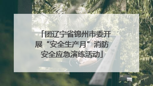 团辽宁省锦州市委开展“安全生产月”消防安全应急演练活动