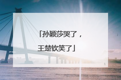孙颖莎哭了，王楚钦笑了