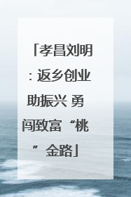 孝昌刘明：返乡创业助振兴 勇闯致富“桃”金路