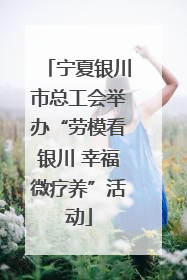 宁夏银川市总工会举办“劳模看银川 幸福微疗养”活动