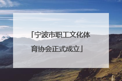 宁波市职工文化体育协会正式成立
