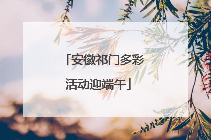 安徽祁门多彩活动迎端午