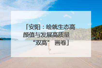 安阳：绘就生态高颜值与发展高质量 “双高” 画卷