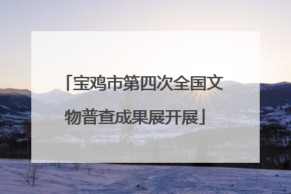 宝鸡市第四次全国文物普查成果展开展