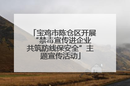 宝鸡市陈仓区开展“禁毒宣传进企业 共筑防线保安全”主题宣传活动