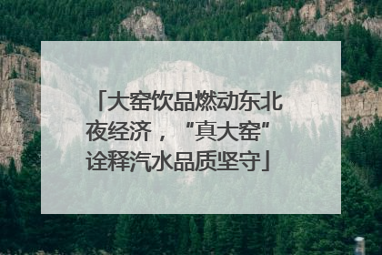 大窑饮品燃动东北夜经济，“真大窑”诠释汽水品质坚守