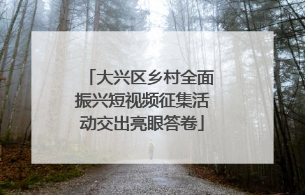 大兴区乡村全面振兴短视频征集活动交出亮眼答卷