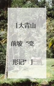 大青山前坡“变形记”