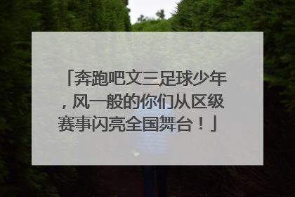 奔跑吧文三足球少年，风一般的你们从区级赛事闪亮全国舞台！