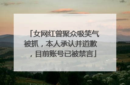 女网红曾聚众吸笑气被抓，本人承认并道歉，目前账号已被禁言