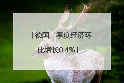 德国一季度经济环比增长0.4%