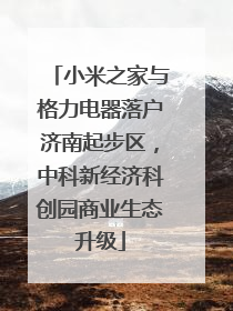 小米之家与格力电器落户济南起步区，中科新经济科创园商业生态升级