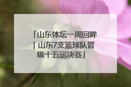 山东体坛一周回眸｜山东7支篮球队晋级十五运决赛