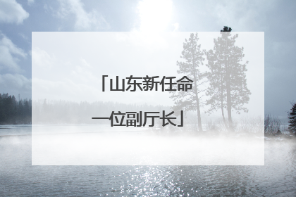 山东新任命一位副厅长