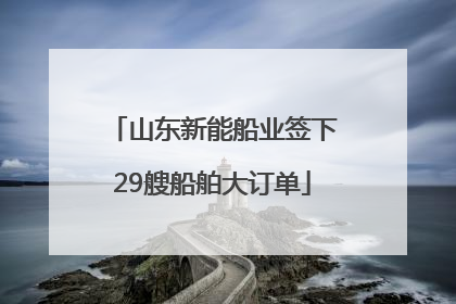 山东新能船业签下29艘船舶大订单