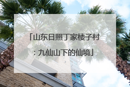 山东日照丁家楼子村：九仙山下的仙境