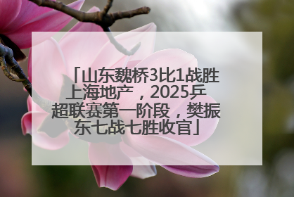山东魏桥3比1战胜上海地产，2025乒超联赛第一阶段，樊振东七战七胜收官