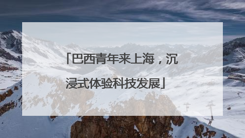 巴西青年来上海，沉浸式体验科技发展