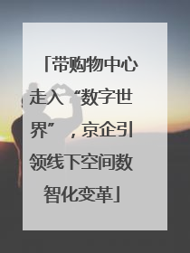 带购物中心走入“数字世界”，京企引领线下空间数智化变革