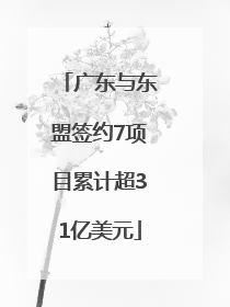 广东与东盟签约7项目累计超31亿美元