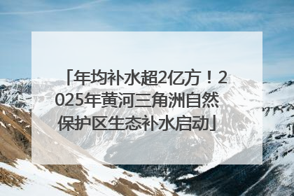 年均补水超2亿方！2025年黄河三角洲自然保护区生态补水启动